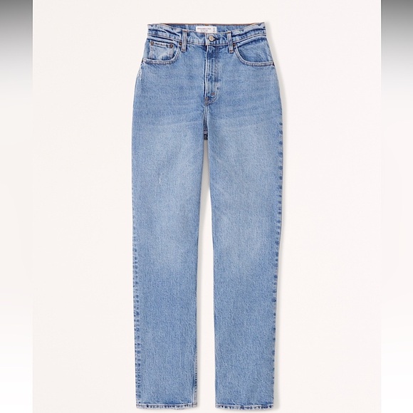 Abercrombie & Fitch Denim - Abercrombie & Fitch The Ultra High Rise Straight Jean Leg Distressed